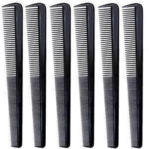 (6 Count) 7.5" Barber Hair Comb Beard & Mustache Pocket Combs for Men's Hair Beard Mustache and Sideburns