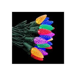 C6 Christmas Lights 50 LED Multicolor Strawberry 18ft Waterproof String Lights for Outdoor Indoor Garden Yard Home Party Christmas Tree Decorations (Multicolor)