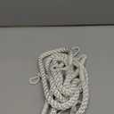 Curtain Tiebacks Ropes, 4pcs Decorative Handmade Tie Backs Curtain Holdbacks Holders Cord for Window Sheer Drapes Indoor Outdoor, Ivory White