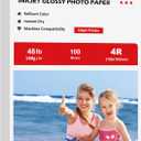 Koala Glossy Inkjet Photo Paper 4X6 Inches 48lb 100 Sheets Professional Glossy Photographic Paper Compatible with Inkjet Printer Use DYE INK 180GSM