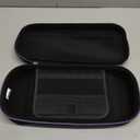 ivoler Carrying Case for lenovo legion go S 2025, Portable Hard Shell Pouch Travel Bag Built-in Gaming Charger Dock Storage, Holds 8 MicroSD and 2 Credit Sized Cards -Black+Purple (Legion GO S/ROG XBOX ALLY X)