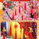 24 Pcs Chinese New Year Decorations 2025 Year of The Snake Pendant Chinese Wealth Snake Knot Tassel for Bonsai Car Hanging Charm Spring Festival Party Supplies