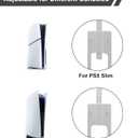 Upgraded Adjustable Console Holder Wall Mount for PS5: Black Gaming Stand for PlayStation 5/PS5 Slim/Pro Digital Disc Edition With 2 Controller Kits White
