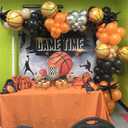 Basketball Balloon Arch Kit - 111pcs Orange, Black, Silver Garland With Explosion Star Balloons for Boys Birthday, Baby Shower, Sports Theme Decorations