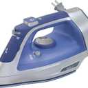 Hamilton Beach Steam Iron & Vertical Steamer for Clothes with ScratchResistant Durathon Soleplate, 8' Retractable Cord, 3Way Auto Shutoff, AntiDrip, 1500 Watts, Blue