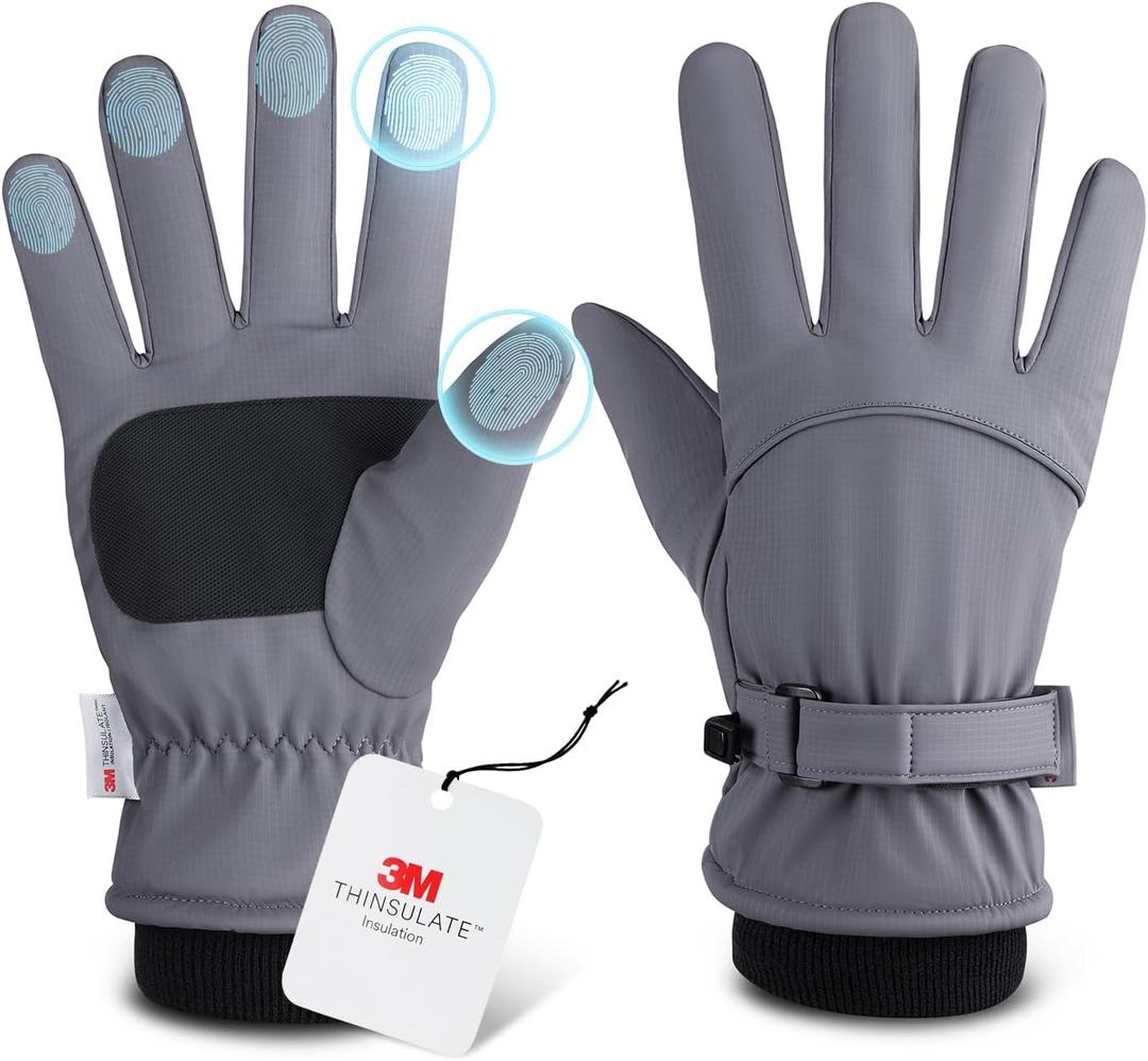 Fratres Winter Ski Gloves for Men and Women,Upgraded Windproof Cold Weather Thermal with Touchscreen Fingers for Outdoor Sports