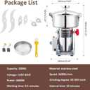 BI-DTOOL Electric Grain Mill Grinder 3600W Dry Material Grinding Machine 2000g Stainless Steel Pulverizer 36000r/min High-speed Grain Mill 270 swingable Superfine powder for Home and Commercial 2000g