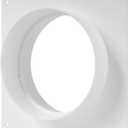 Vent Systems 5" inch Air Vent Duct Connector Flange Straight Ventilation Pipe Plastic Ducting Connector Plate For Cooling Heating Ventilation System HVAC 5" inch