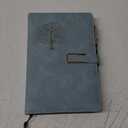 Fanery Sue Tree of Life Refillable Writing Journal for Women&Men Faux Leather Hardcover Notebook A5 College Ruled 200 Lined Pages Lay-Flat Personal Diary with Pen&Magnetic Buckle (Tree of Life-blue)
