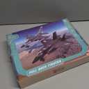 Double Fighter Jet Toy, F35 & F16 Diecast Planes with Lights & Sounds, Pull Back Military Airplane Toy Gift for Toddler,Kids, Boys