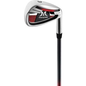 MAZEL Golf Individual Iron 3 Golf Iron with Steel Shafts for Right Handed Golfers, Right, Graphite, Black Red, Regular, 3 Iron