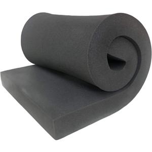 AKTRADING CO. 2" H X 24" W X 72" L CertiPUR-US Certified Rubber Foam Sheet Cushion (Seat Replacement, Upholstery Sheet, Foam Padding, Acoustic Foam Sheet)