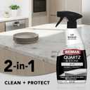 Weiman Quartz & Stone Countertop Cleaner and Polish, 2 Pack with Towel