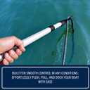 RainierSupplyCo Boat Hook with Telescoping Extension Push Pole for Docking & Mooring - Extends from 4.5 to 8 ft - Floating & Lightweight Boating Pole with Nylon Tip & Threaded End for Boat Accessories