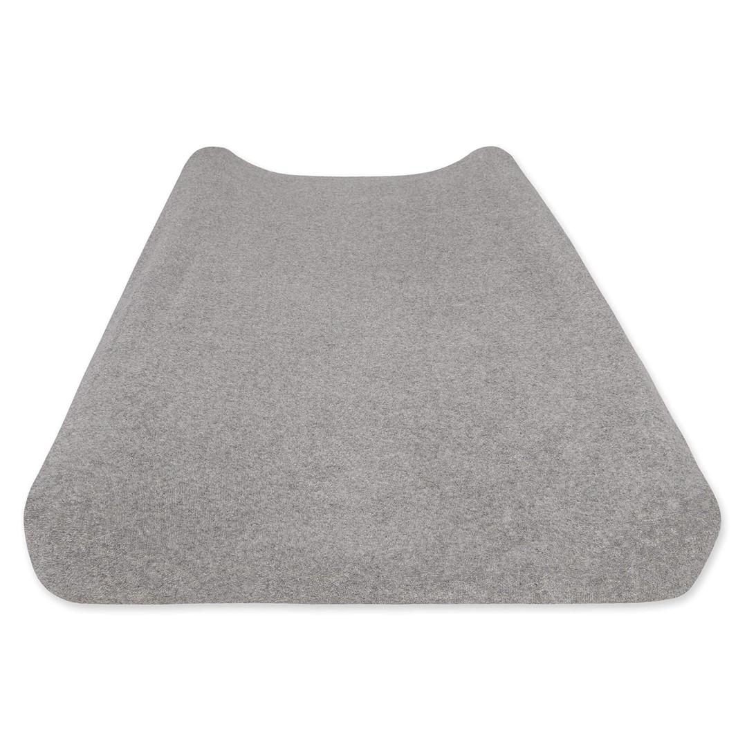 Burt's Bees Baby - Changing Pad Cover, 100% Organic Jersey Cotton Changing Pad Liner for Standard 16 x 32 Inch Changing Mats (Terrycloth Knit, Heather Grey)