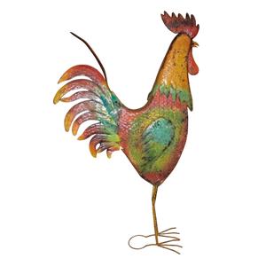 BACKYARD EXPRESSIONS 63 Inch Rooster Garden Statue, Decorative Chicken Statue