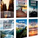 Motivational Posters Set of 6 - Colorful Inspirational Wall Art Prints 11x17 | Positive Affirmation Posters for Office, Bedroom, Home & Gym | Uplifting Quotes Wall Decor | ThrowbackTraits