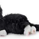 JOY FOR ALL Companion Pet for Seniors - Lifelike Animatronic Cat - Realistic Soft-Touch Fur & Purring - Therapy Stuffed Animal - Toy for Alzheimer's & Dementia - Tuxedo