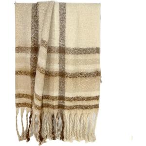 Women's colorful tassel knitted scarf, thickened for warmth in autumn and winter (230*45cm)