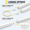 LightingWill LED T5 Integrated Fixture 3FT, Natural White 4000K, 15W, Linkable LED Shop Light, LED Ceiling Light and Under Cabinet Light, Corded Electric with Built-in ON/Off Switch, 1 Pack