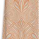 Fuasei Vintage Floral Kitchen Towels, Retro Orange and Gold Italian Print Decorative Hand Towels for Bathroom, Neutral Floral Dish Towels, Neutral Kitchen Bathroom Decor, 16x24 Inch