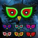 BlcTec Halloween Decorations Spooky Eyes Lights23.6 Inch Large Wooden Halloween Window Eye Lights with 7 Color Modes and USB/Battery Operated for Home, Wall, Window, Trees Halloween Dcor, Style C
