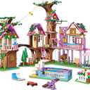 Tree House Building Set Compatible with Lego Friends, 1050 PCS Forest House Building Kit Birthday Gift for Kids Girls Age 6-12 Years（7682）