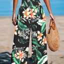 LOTUCY Heart Pants for Women Casual High Waist Wide Leg Pants Floral Print Drawstring Palazzo Long Lounge Pants (Medium)