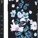 for Samsung Galaxy S20 Case Creative Flower Pattern Design Dropproof Slim Protective for Galaxy S20 Phone Cover 6.2 inch-Aurora Butterfly Black