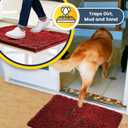 Muddy Mat | Super Absorbent Door Mat Indoor, Microfiber Quick Dry Chenille Entryway Rug, Non-Slip Front Door Mat, Indoor Mats for Entryway, Machine Washable Pet Rug, Red 24"x36"