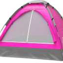 2 Person Camping Tent with Rain Fly and Carrying Bag - Lightweight Outdoor Tent for Backpacking (Pink)
