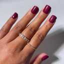 Glamnetic Press On Nails - Extra Short Fake Nails | Glossy Dark Maroon Press On Nails, Salon Quality Kit with Glue | Berry Baby - 30 Nail Set in 12 Sizes
