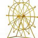 Ferris Wheel Bookshelf Decor Gold Modern Gift - Shelf Decor Accents Ornament - House Decorations Living Room - Fireplace or Desk Decor - Entryway Decor. (Art Deco)