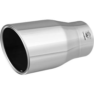 Exhaust Tip, 2-2.75 inch inlet adjustable, Fit 2''/2.25''/2.5''/2.75'' Outer diameter Tailpipe, 4''Outlet 7.5''Long Muffler Tip, Chrome Stainless Steel Tail Tip