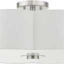 Livex Lighting 5 Light Brushed Nickel Semi Flush, 22 x 22 x 9