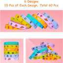 60pcs Hawaiian Luau Party Bracelets Party Favors Aloha Tropical Birthday Summer Beach Pool Party Decoration Supplies Silicone Wristbands Goodie Bags Stuffers Fillers