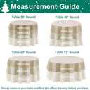 Hiasan Christmas Round Tablecloth 108 Inch - Waterproof Stain Resistant Spillproof Polyester Fabric Table Cloth for Dining Room Kitchen Party, Burgundy