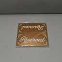 Gold Reserved Table Signs For Wedding - 18 Reserved Seating Signs, Double Sided Table Reserve Sign For Wedding, Paper Tent Card For Reception And Ceremony, Restaurants, Event