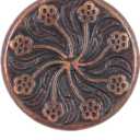 Bezelry 12 Pieces Flower Flourish Dark Copper Color Metal Shank Buttons. 20mm (3/4 inch) (Dark Copper)
