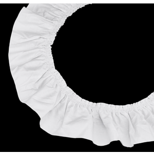 MAYJOYDIY 3 Yards White Cotton Pleated Ribbon 5-1/2 inch Vintage Ruffled Trimming Lace Ruffled Wave Edge Lace Trim for Wedding Bridal Dress Embellishment DIY Clothes Decor