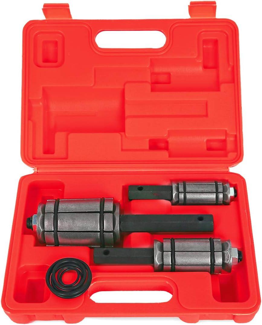 Stark USA 3-Pieces 1/18'' to 3-1/2'' Tail Exhaust Pipe Expander Exhaust Muffler Spreader Tail Pipe Muffler Exhaust Spreader Kit with Case