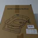 Collapsible Baby Bathtub,Baby Bath Tub with Soft Cushion & Thermometer,Baby Bathtub Newborn to Toddler 0-36 Months,Portable Travel Baby Tub