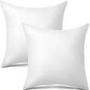 16x16 Pillow Inserts Set of 2, Firm and Fluffy Down Alternative Throw Pillows for Couch, Pillow Stuffing for Couch Sham Filler, Pillow Forms 16x16