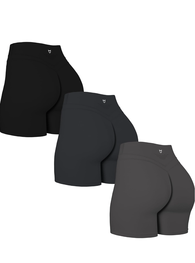 TomTiger Yoga Shorts for Women Tummy Control High Waist Biker Shorts Exercise Workout Butt Lifting Tights Women's Short Pants XL