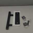 EaseLife 10" Sliding Barn Door Pull Handle with Flush Hardware Set, Double Sided, Heavy Duty, Square, Matte Black Powder Coated Finish, Easy Install