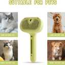 4 x Cat/Dog Grooming Brush with Steamer - Deshedding Brush for Pet Hair, Bath Brush with Water Spray and Hair Comb (Yellow)