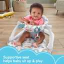 Fisher-Price Portable Baby Chair Sit-Me-Up Floor Seat with Developmental Toys & Machine Washable Seat Pad, Rainbow Showers 1count