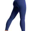 Olmlmt No Front Seam Workout Leggings for Women | High Waisted, Buttery Soft, Yoga Pants, Pilates, Athletic, Casual Wearing, Lounging, 7/8 Length, Low Compression, V-Back (L)