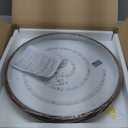 LED Ceiling Light, Modern Dimmable Flush Mount Ceiling Light Fixture, Walnut Color Low Profile Circle Ceiling Lamp for Living Room, Entryway, Bedroom, Kitchen (19.7Inch)