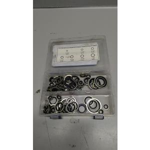12 Sizes 378 Pcs Bonded Sealing Washer Kit,Automotive Self-Centred AC Seal Metal Rubber Gasket Repair Assortment Set M6 M8 M10 M12 M14 M16 M18 M20 M22 M24 M27 M30 (Metric)